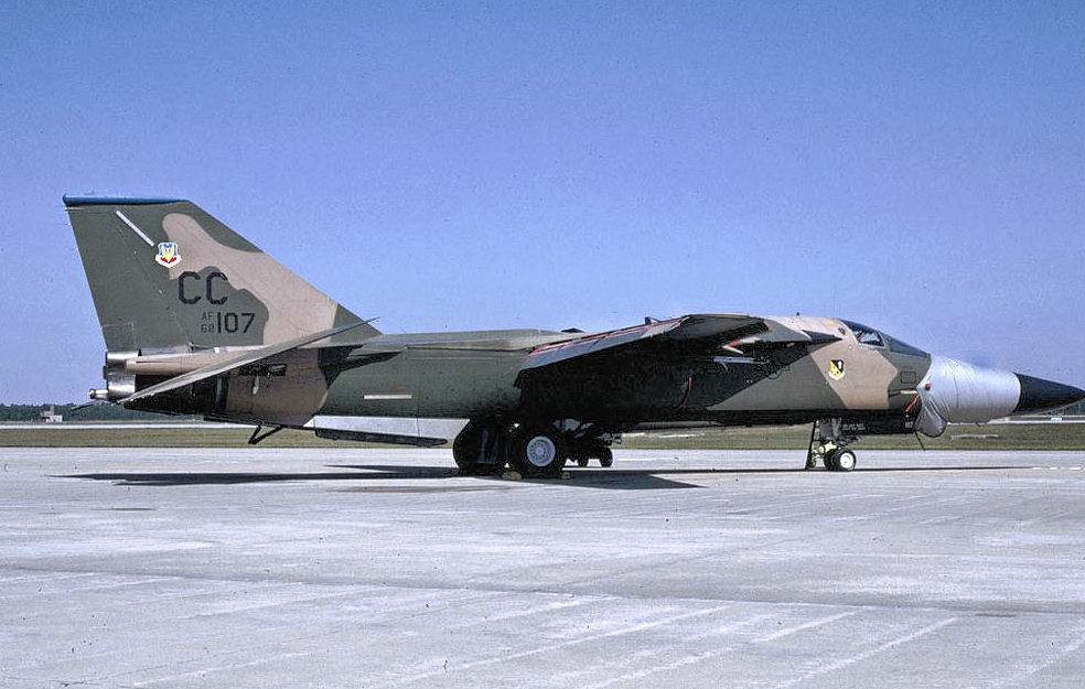 General Dynamics F-111D assigned to Cannon Air Force Base, New Mexico.